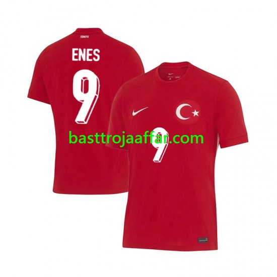 Turkiet Enes Unal 9 Män Borta Fotbollströja Euro 2024 Kortärmad