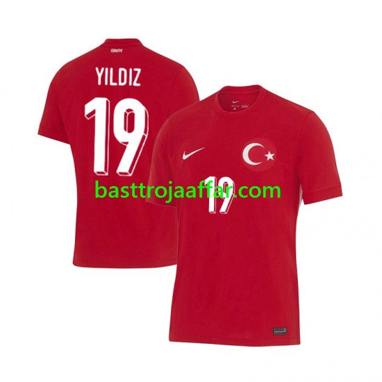 Turkiet Kenan Yıldız 19 Män Borta Fotbollströja Euro 2024 Kortärmad