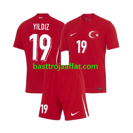 Turkiet Kenan Yıldız 19 Barn Borta Fotbollströja Euro 2024 Kortärmad