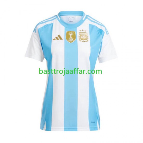 Argentina Dam Hemma Fotbollströja Copa America 2024 Kortärmad