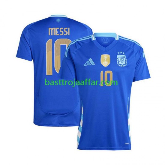 Argentina Lionel Messi 10 Män Borta Fotbollströja Copa America 2024 Kortärmad