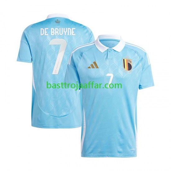 Belgien De Bruyne 7 Män Borta Fotbollströja Euro 2024 Kortärmad