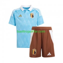 Belgien Barn Borta Fotbollströja Euro 2024 Kortärmad Belgien Barn Borta Fotbollströja Euro 2024 Kortärmad
