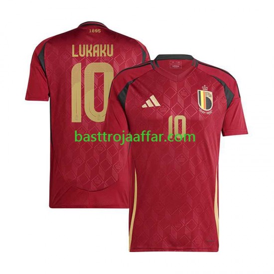 Belgien Romelu Lukaku 10 Män Hemma Fotbollströja Euro 2024 Kortärmad