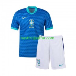 Brasilien Barn Borta Fotbollströja Copa America 2024 Kortärmad Brasilien Barn Borta Fotbollströja Copa America 2024 Kortärmad