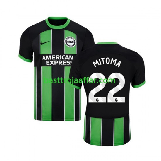 Brighton Hove Albion Mitoma 22 Män Borta Fotbollströja 2023-2024 Kortärmad