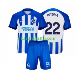 Brighton Hove Albion Mitoma 22 Barn Hemma Fotbollströja 2023-2024 Kortärmad