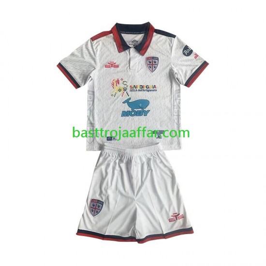 Cagliari Barn Borta Fotbollströja 2023-2024 Kortärmad