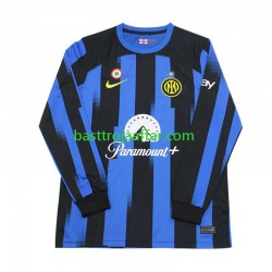 Inter Milan Män Hemma Fotbollströja 2023-2024 Långärmad