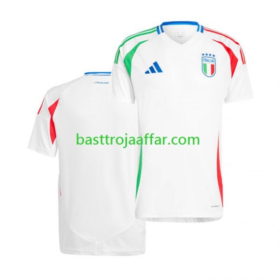 Italien Män Borta Fotbollströja Euro 2024 Kortärmad