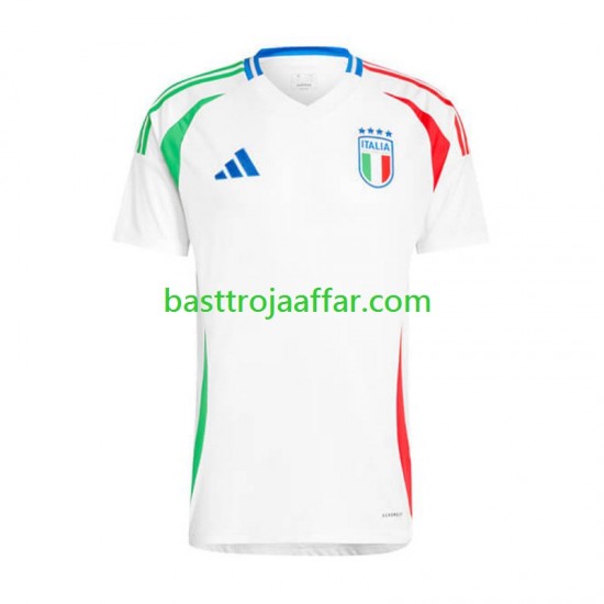 Italien Män Borta Fotbollströja Euro 2024 Kortärmad