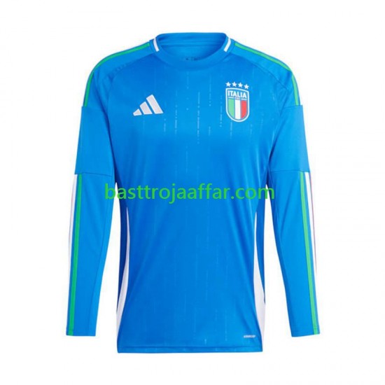 Italien Män Hemma Fotbollströja Euro 2024 Långärmad