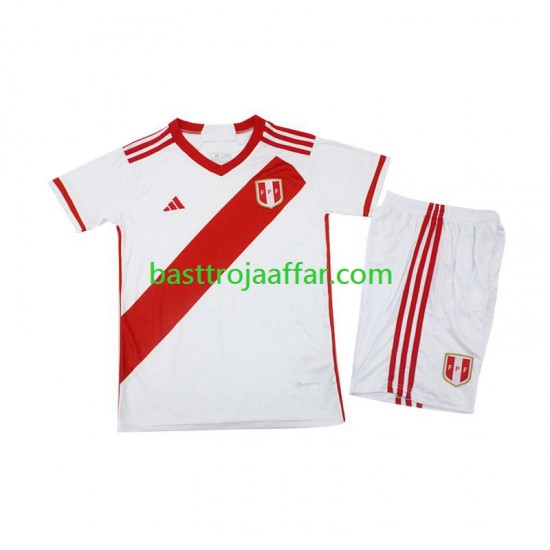 Peru Barn Hemma Fotbollströja 2023 Kortärmad