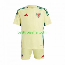Wales Barn Borta Fotbollströja 2024 Kortärmad