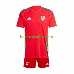 Wales Barn Hemma Fotbollströja 2024 Kortärmad