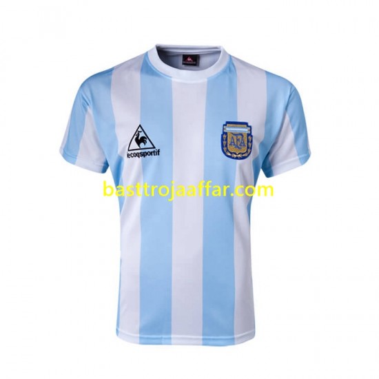 Argentina 1986 Retro Män Hemma Fotbollströja Kortärmad