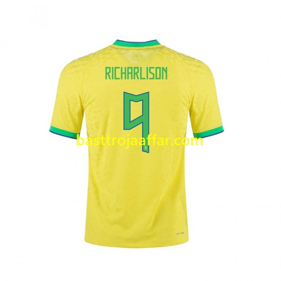 Brasilien RICHARLISON 9 2022 Män Hemma Fotbollströja Kortärmad