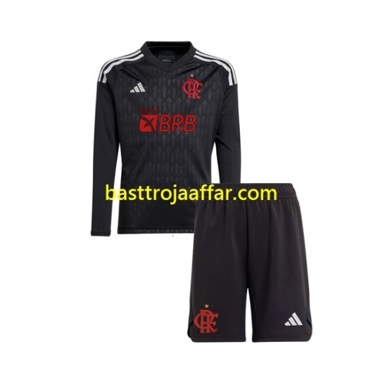CR Flamengo Målvakt Barn Borta Fotbollströja 2023-2024 Långärmad