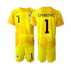 Kroatien Dominik Livakovic 1 Målvakt Barn Hemma Fotbollströja VM 2022 Kortärmad Kroatien Dominik Livakovic 1 Målvakt Barn Hemma Fotbollströja VM 2022 Kortärmad