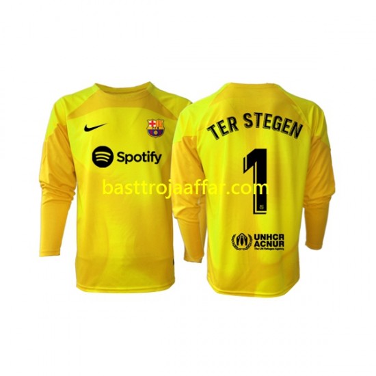FC Barcelona Ter Stegen 1 Målvakt Män Fjärde Fotbollströja 2022-2023 Långärmad
