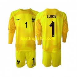 Frankrike Hugo Lloris 1 Målvakt Barn Tredje Fotbollströja VM 2022 Långärmad Frankrike Hugo Lloris 1 Målvakt Barn Tredje Fotbollströja VM 2022 Långärmad
