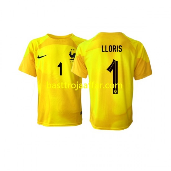 Frankrike Hugo Lloris 1 Målvakt Män Tredje Fotbollströja VM 2022 Kortärmad
