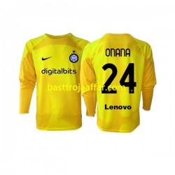 Inter Milan Andre Onana 24 Målvakt Män Borta Fotbollströja 2022-2023 Långärmad Inter Milan Andre Onana 24 Målvakt Män Borta Fotbollströja 2022-2023 Långärmad