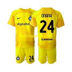 Inter Milan Andre Onana 24 Målvakt Barn Borta Fotbollströja 2022-2023 Kortärmad Inter Milan Andre Onana 24 Målvakt Barn Borta Fotbollströja 2022-2023 Kortärmad