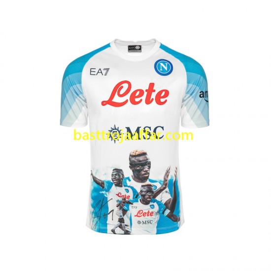 SSC Napoli Face Game Osimhen 9 Män Hemma Fotbollströja 2022-2023 Kortärmad