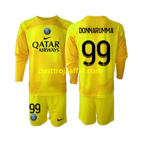 Paris Saint-Germain Gianluigi Donnarumma 99 Målvakt Barn Tredje Fotbollströja 2022-2023 Långärmad