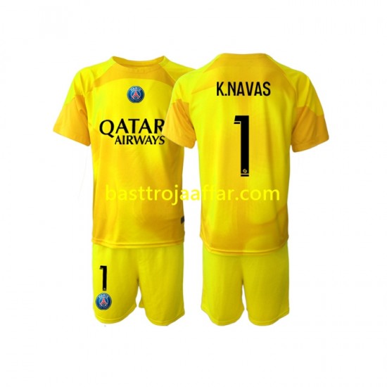 Paris Saint-Germain K.NAVAS 1 Målvakt Barn Tredje Fotbollströja 2022-2023 Kortärmad
