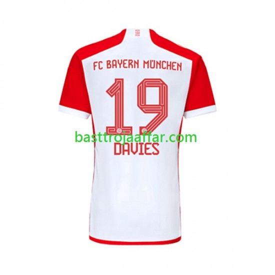 FC Bayern München Alphonso Davies 19 Män Hemma Fotbollströja 2023-2024 Kortärmad