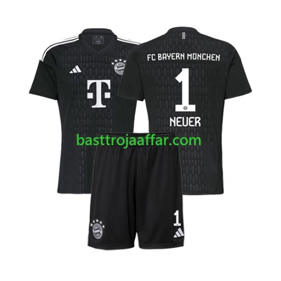 FC Bayern München Manuel Neuer 1 Målvakt Barn Hemma Fotbollströja 2023-2024 Kortärmad