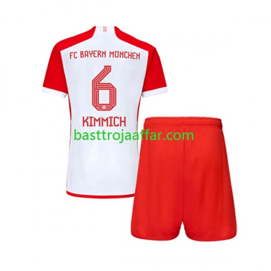 FC Bayern München Joshua Kimmich 6 Barn Hemma Fotbollströja 2023-2024 Kortärmad