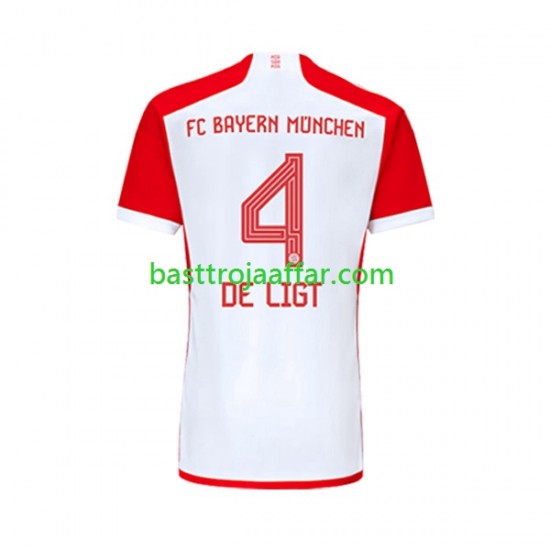 FC Bayern München Matthijs de Ligt 4 Män Hemma Fotbollströja 2023-2024 Kortärmad