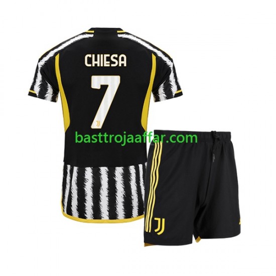 Juventus Federico Chiesa 7 Barn Hemma Fotbollströja 2023-2024 Kortärmad