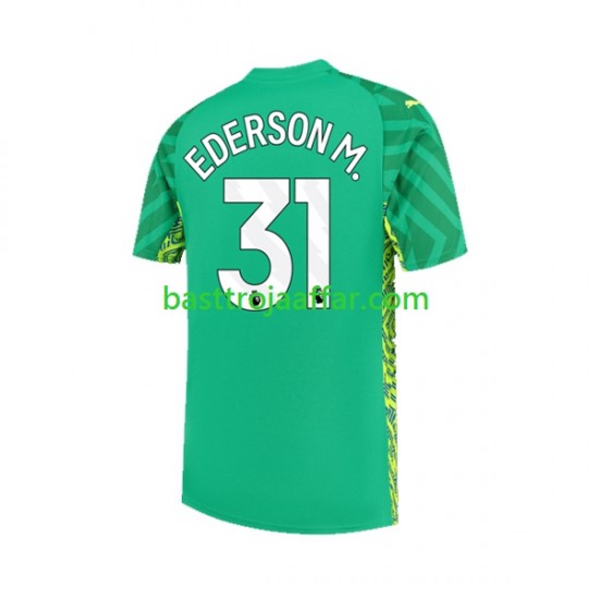 Manchester City Ederson Moraes 31 Målvakt Män Hemma Fotbollströja 2023-2024 Kortärmad