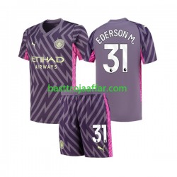 Manchester City Ederson Moraes 31 Målvakt Barn Borta Fotbollströja 2023-2024 Kortärmad