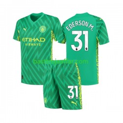 Manchester City Ederson Moraes 31 Målvakt Barn Hemma Fotbollströja 2023-2024 Kortärmad