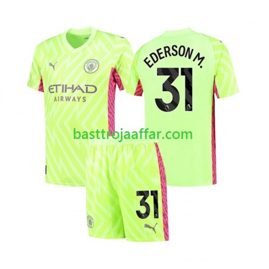 Manchester City Ederson Moraes 31 Målvakt Barn Tredje Fotbollströja 2023-2024 Kortärmad