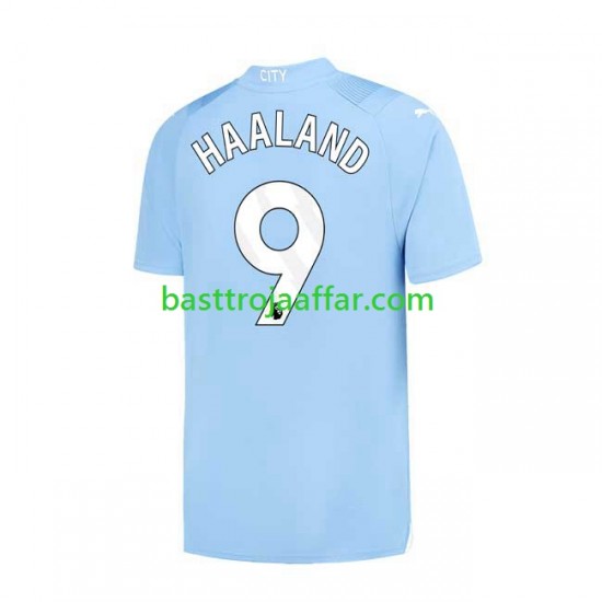 Manchester City Haaland 9 Män Hemma Fotbollströja 2023-2024 Kortärmad
