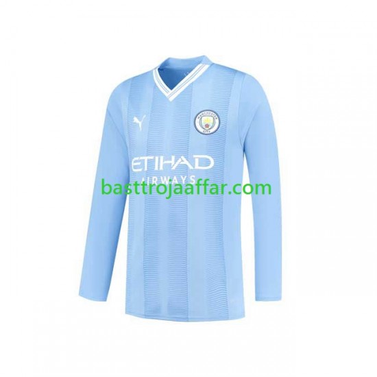 Manchester City Män Hemma Fotbollströja 2023-2024 Långärmad