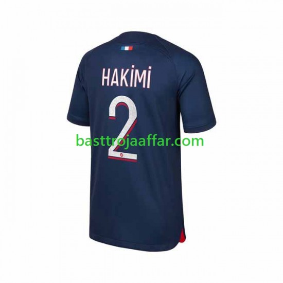 Paris Saint-Germain Hakimi 2 Män Hemma Fotbollströja 2023-2024 Kortärmad