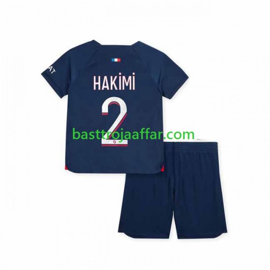 Paris Saint-Germain Hakimi 2 Barn Hemma Fotbollströja 2023-2024 Kortärmad