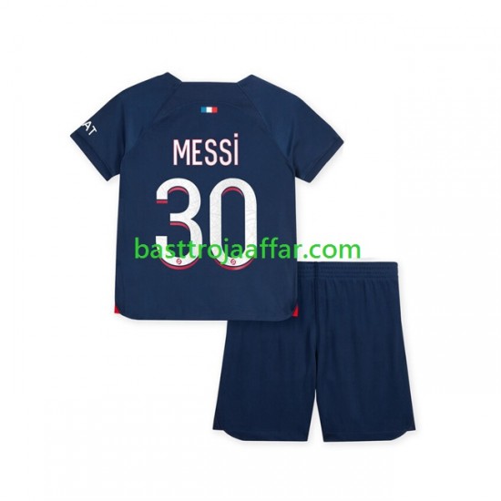Paris Saint-Germain Lionel Messi 30 Barn Hemma Fotbollströja 2023-2024 Kortärmad