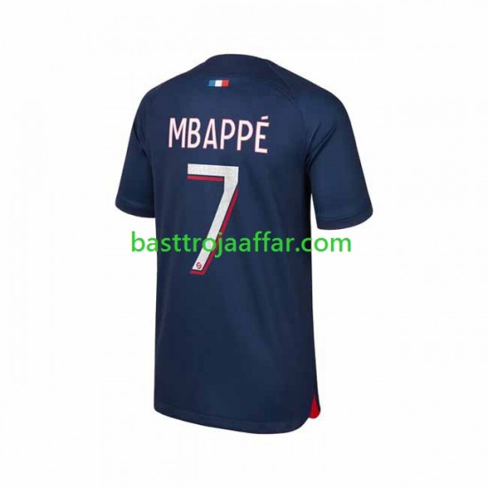 Paris Saint-Germain Mbappé 7 Män Hemma Fotbollströja 2023-2024 Kortärmad