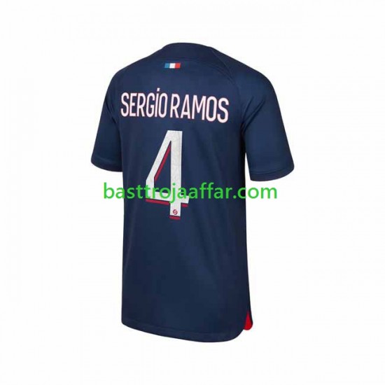 Paris Saint-Germain Sergio Ramos 4 Män Hemma Fotbollströja 2023-2024 Kortärmad