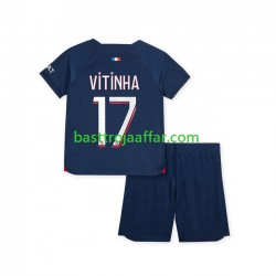 Paris Saint-Germain Vitinha 17 Barn Hemma Fotbollströja 2023-2024 Kortärmad