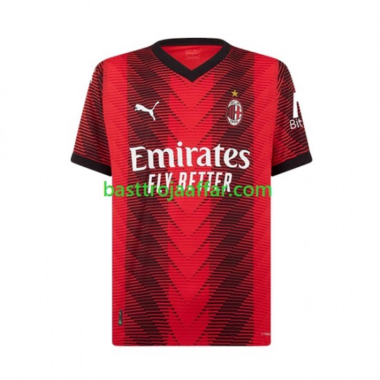 AC Milan Rafael Leao 10 Män Hemma Fotbollströja 2023-2024 Kortärmad