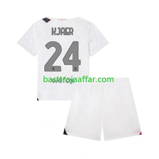 AC Milan Simon Kjaer 24 Barn Borta Fotbollströja 2023-2024 Kortärmad
